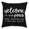 18" x 18" Welcome to Our Porch Versatile Throw Pillow